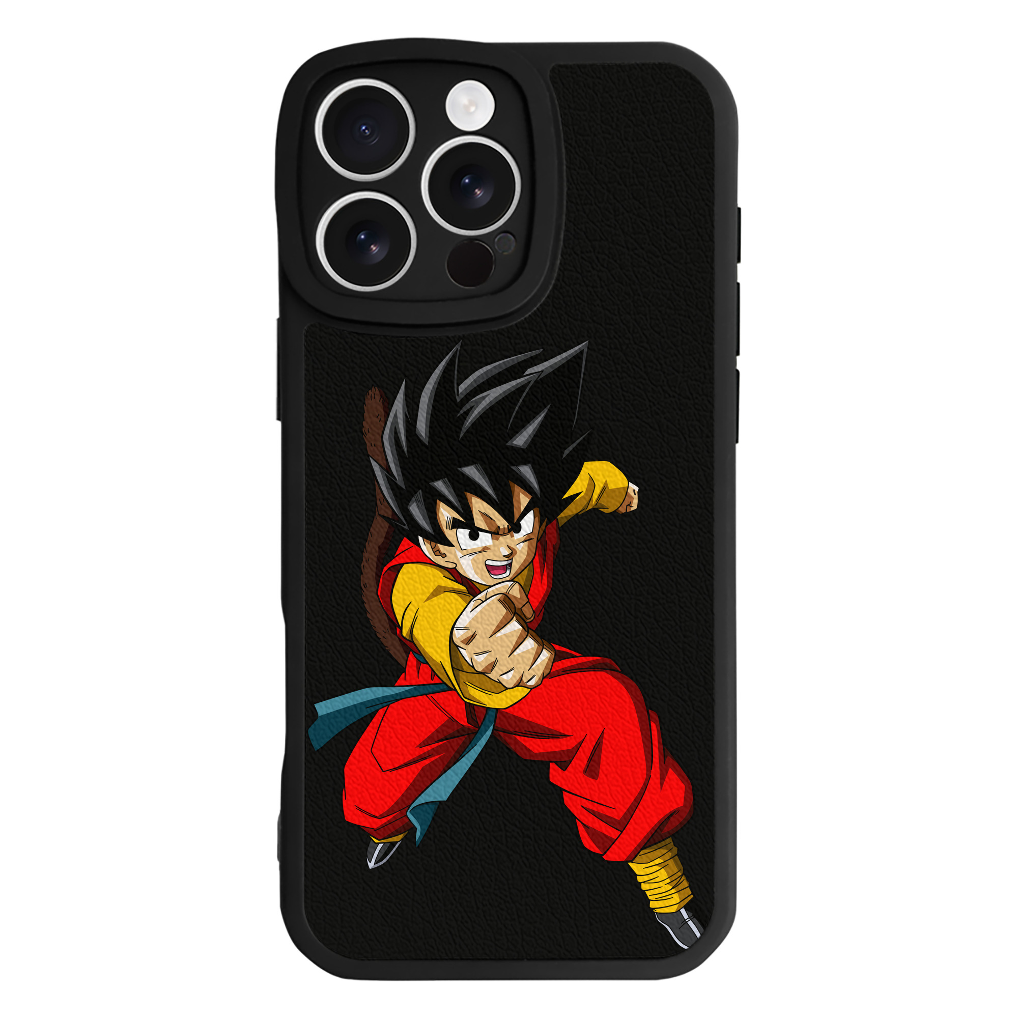 （画像用） ドラゴンボール 孫悟空（そん ごくう）Son Goku カカロット DRAGON BALL Kakarotto 【iPhone 16シリーズ対応】シリコンスマホケース（レザー調） 材質：シリコン